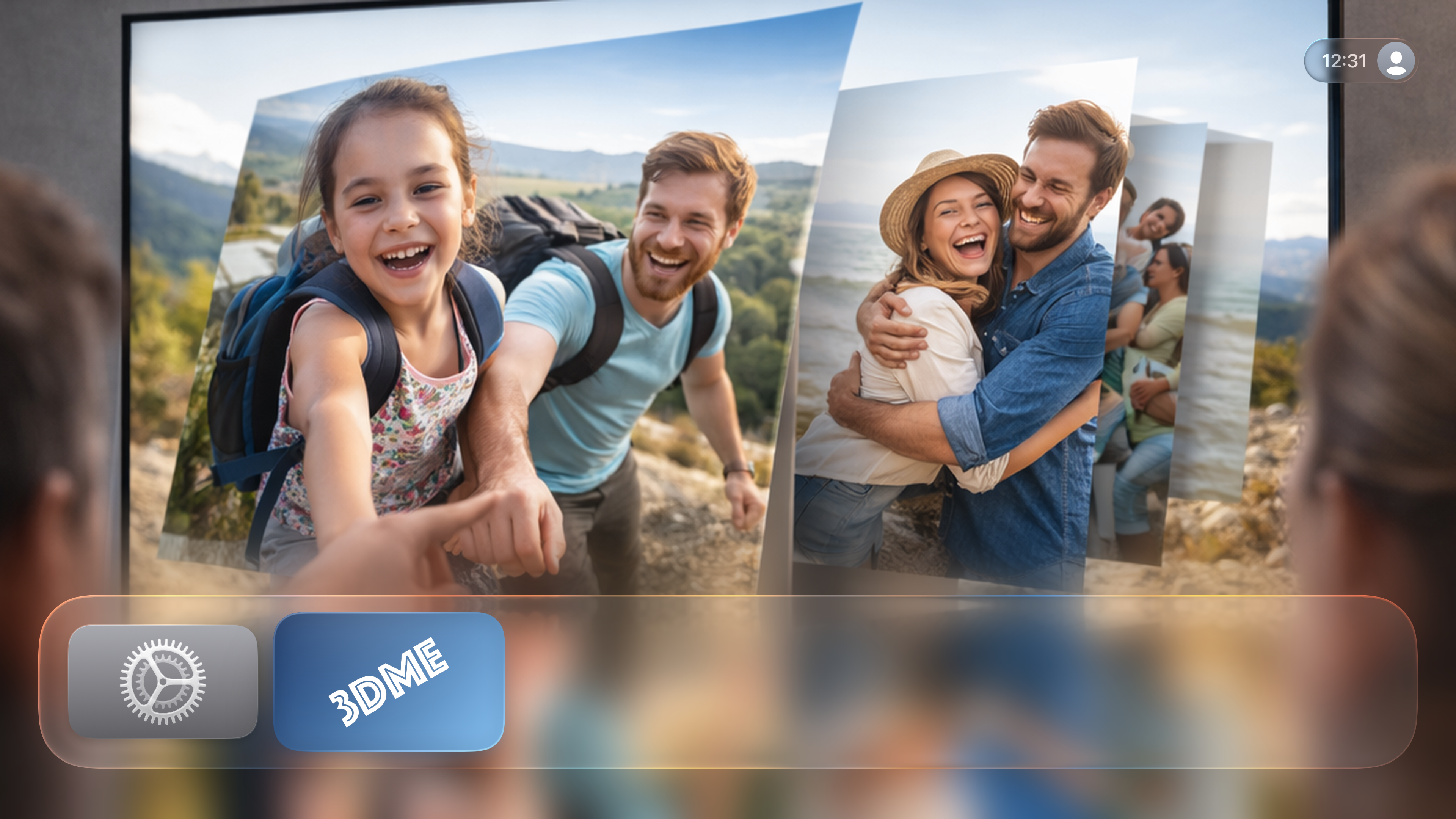 3DME photo library browser on Apple TV